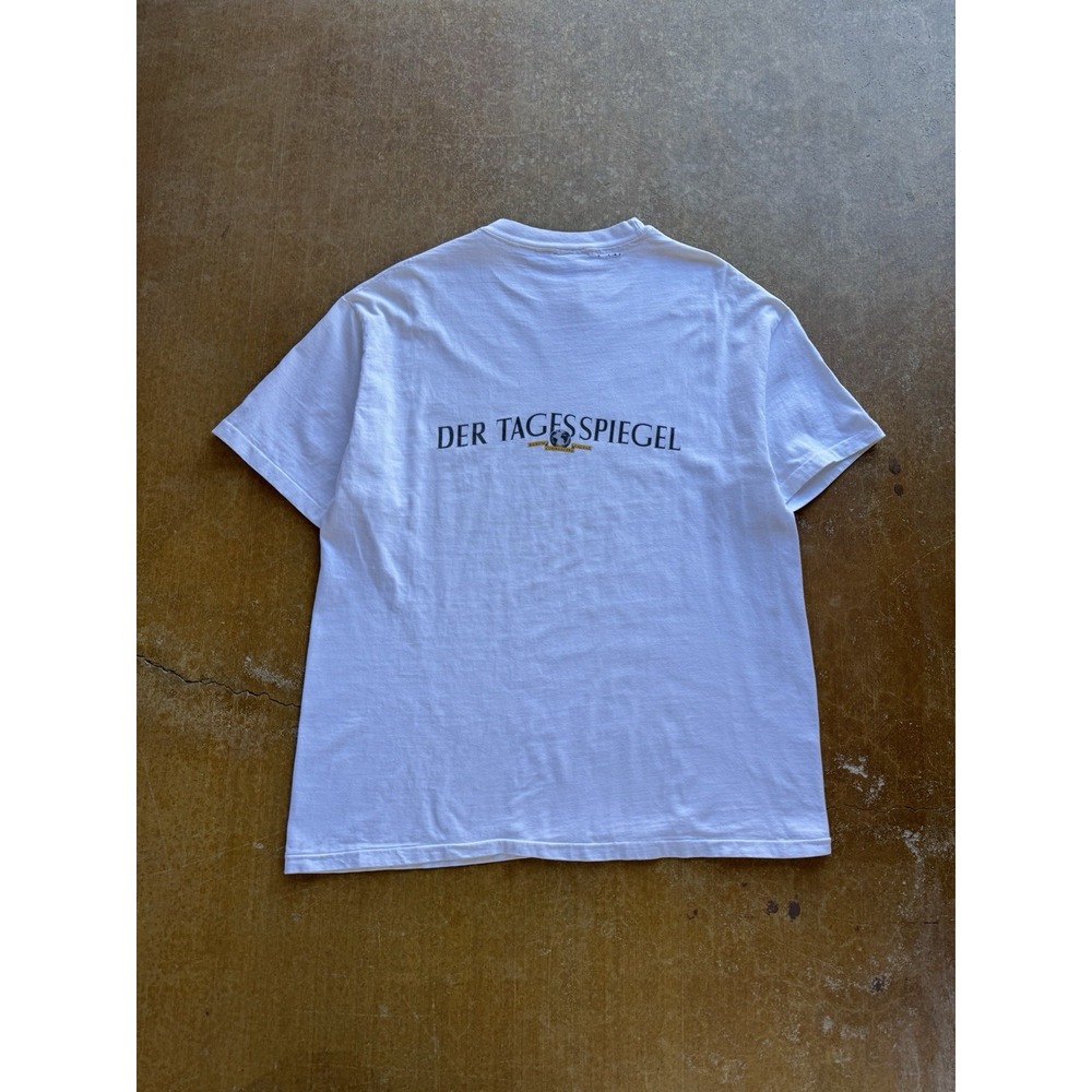 VTG 90s Der Tagesspiegel German Daily Newspaper Promo Berlin T-Shirt XL - Picture 3 of 8